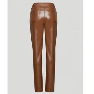 Aritizia viral The Melina vegan leather pants in cognac